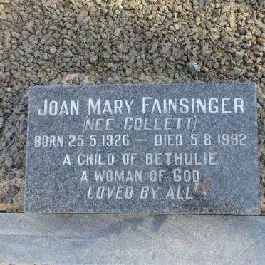 FAINSINGER Joan Mary nee COLLETT 1926-1992