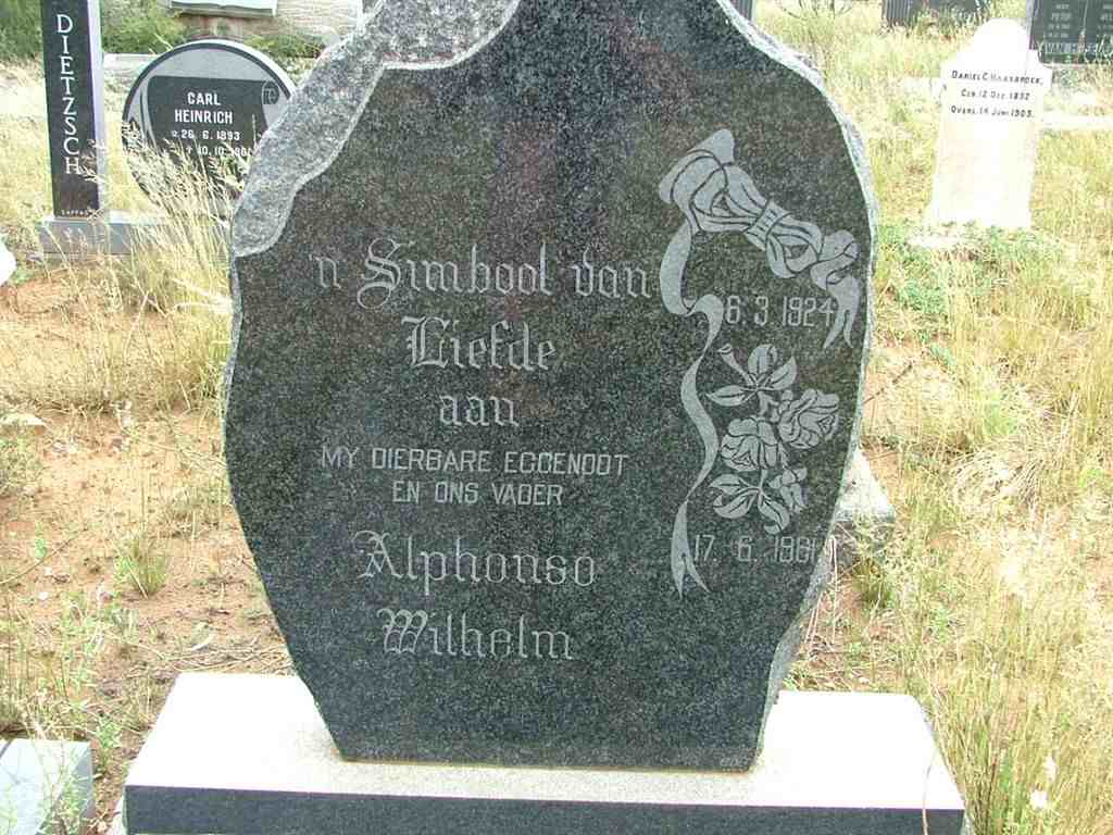 GRUNOW Alphonso Wilhelm 1924-1961