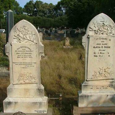 GRIESEL J.J.E. 1850-1924 &amp; Martha M. WIESNER 1857-1938