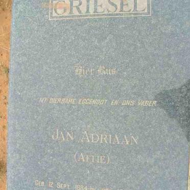 GRIESEL Jan Adriaan 1884-1961