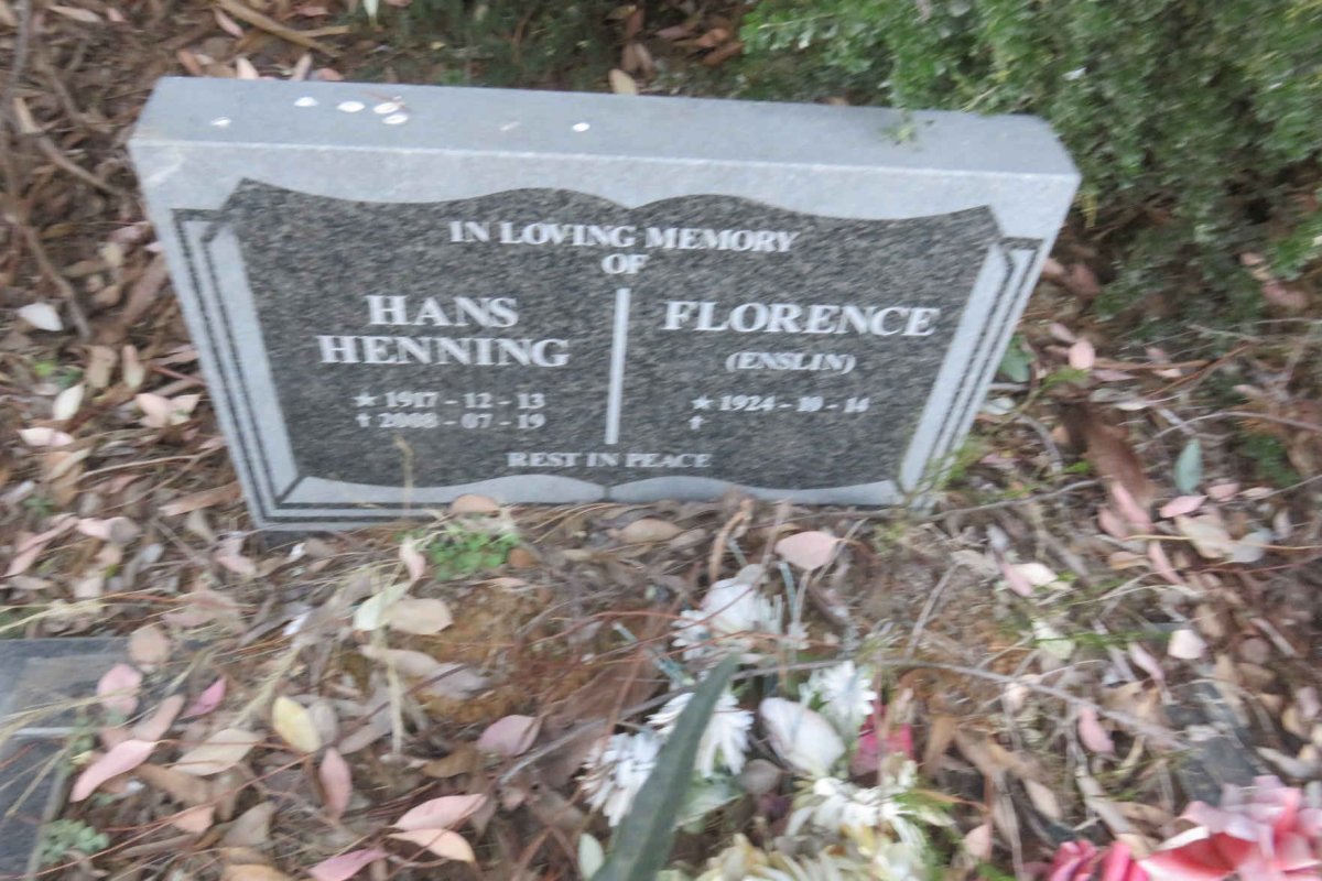 HENNING Hans 1917-2008 &amp; Florence ENSLIN 1924-