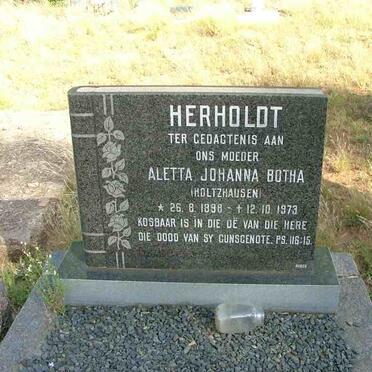 HERHOLDT Aletta Johanna Botha nee HOLTZHAUSEN 1898-1973