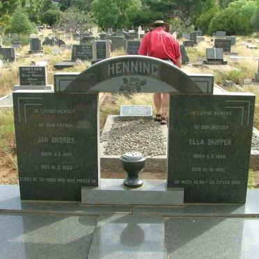 HENNING Jan Andries 1882-1963 &amp; Ella SKIPPER 1886-1982