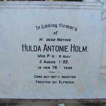 HOLM Hulda Antonie -1922