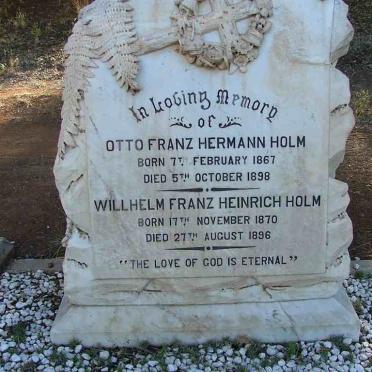HOLM Otto Franz Herman 1867-1898 :: HOLM Wilhelm Franz Heinrich 1870-1896