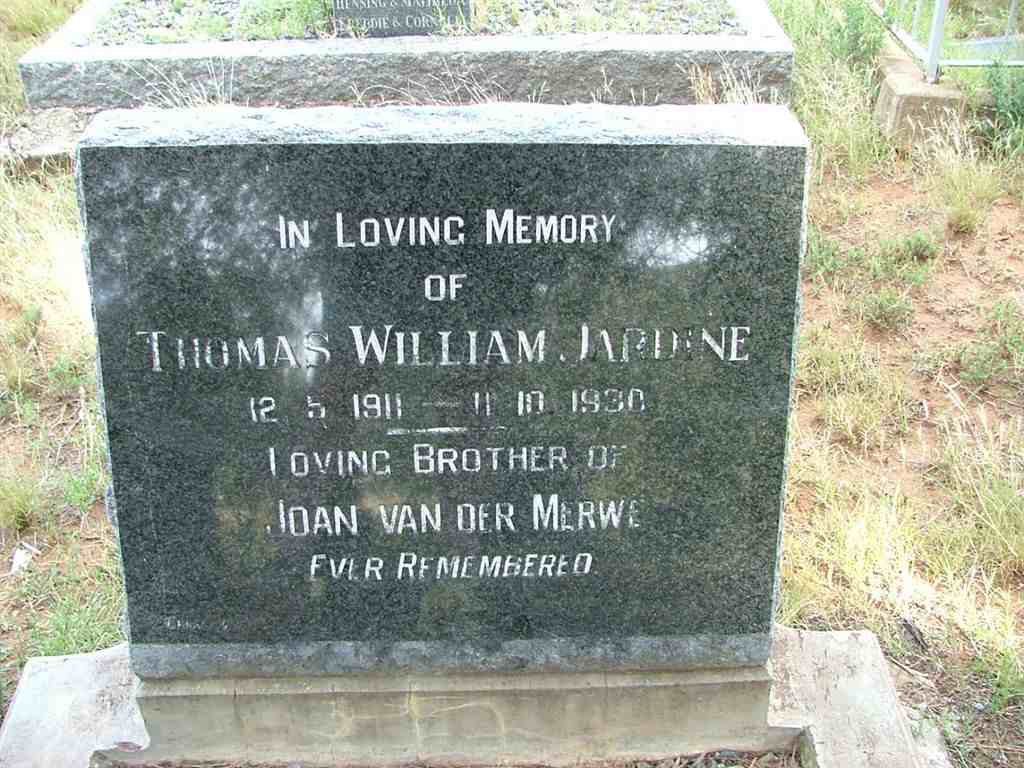 JARDINE Thomas William 1911-1930
