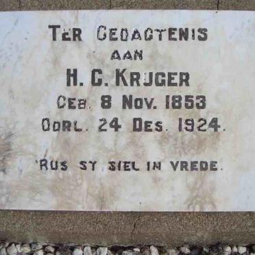 KRUGER H.C. 1853-1924