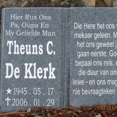 KLERK Theuns C., de 1945-2006