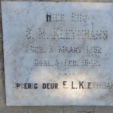 KLEYNHANS S.M. 1882-1942