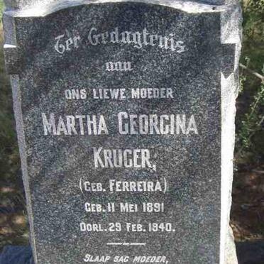 KRUGER Ignatius Philippus Lourens 1881-1936 &amp; Martha Georgina FERREIRA 1891-1940