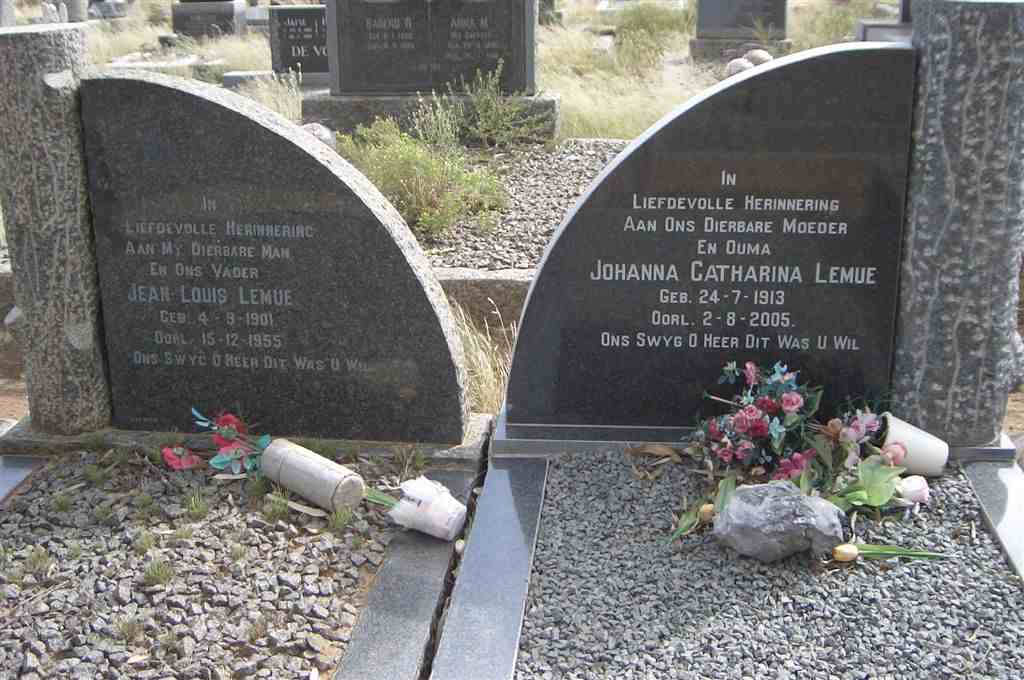 LEMUE Jean Louis 1901-1955 &amp; Johanna Catharina 1913-2005
