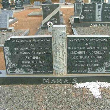 MARAIS Stephanus Terblanche 1909-1973 &amp; Elizabeth Cornelia Gertruida 1912-1973