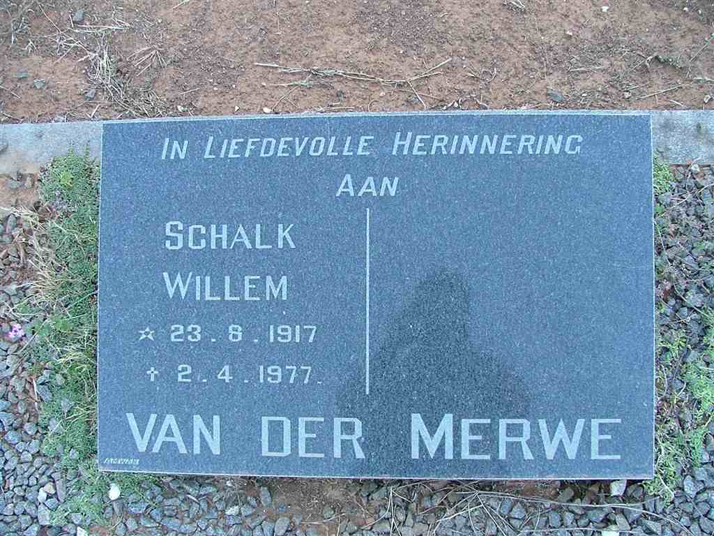 MERWE Schalk Willem, van der 1917-1977