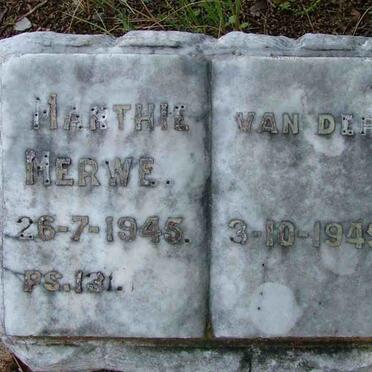 MERWE Marthie, van der 1945-1945