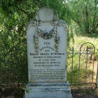 McDONALD Roelof Daniel 1835-1894