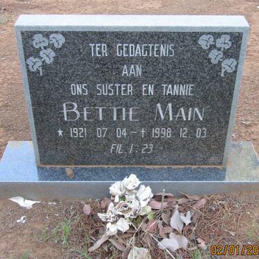 MAIN Bettie 1921-1998