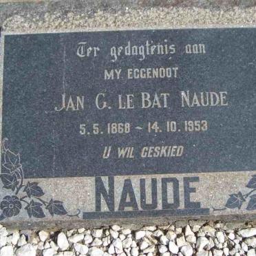 NAUDE Jan G. Le Bat 1868-1953