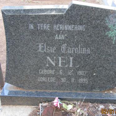 NEL Elsie Carolina 1907-1995