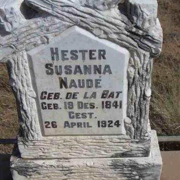 NAUDE Hester Susanna nee DE LA BAT 1841-1924
