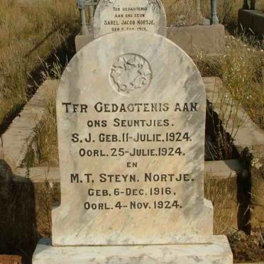 NORTJE S.J. 1924-1926 ::  NORTJE M.T. Steyn 1916-1924