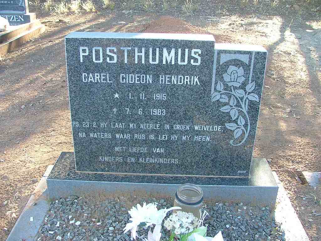 POSTHUMUS Carel Gideon Hendrik 1915-1983