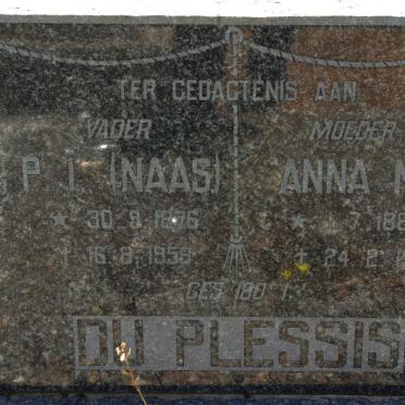 PLESSIS P.I., du 1876-1958 &amp; Anna M. 1881-1961