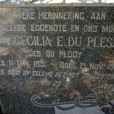 PLESSIS Anna Cecilia E., du nee DU PLOOY 1891-1963