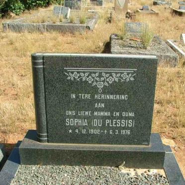 PLESSIS Sophia, du 1902-1976