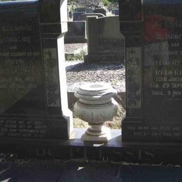 PLESSIS Petrus, du 1896-1956 &amp; Emmerentia Fredericka JORDAAN 1896-1975