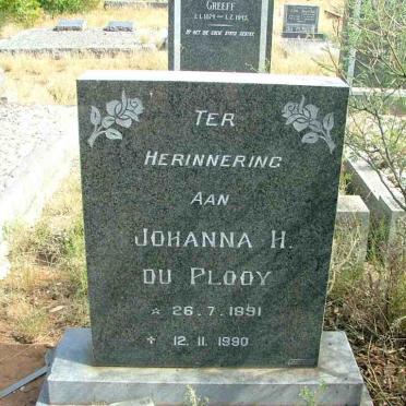 PLOOY Johanna H., du 1891-1990