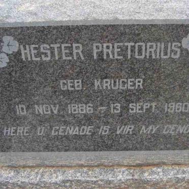 PRETORIUS Hester nee KRUGER 1886-1960