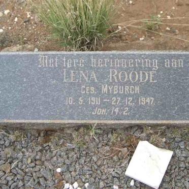 ROODE Lena nee MYBURGH 1911-1947