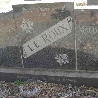 ROUX Marthinus Johannes, le 1889-1957 &amp; Magdalena Elenor LEMUE 1902-1985