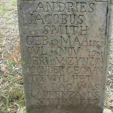 SMITH Andries Jacobus 1863-1901