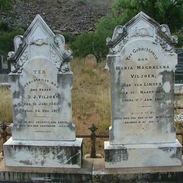 VILJOEN H.D.J. 1845-1917 &amp; Maria Magdalena VAN LINGEN 1849-1916