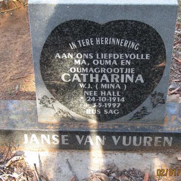 VUUREN Catharina W.J., Janse van nee HALL 1914-1997