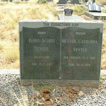 VENTER Floris Jacobus 1885-1964 &amp; Hester Catharina KRUGER 1887-1955