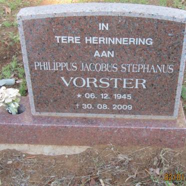 VORSTER Philippus Jacobus Stephanus 1945-2009