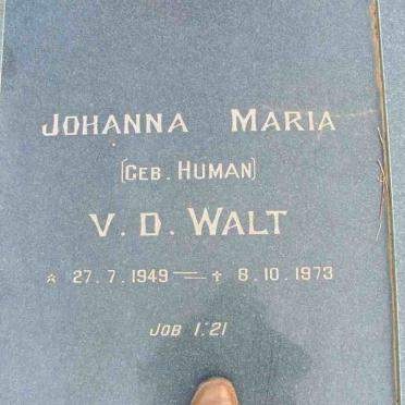WALT Johanna Maria, v.d. nee HUMAN 1949-1973