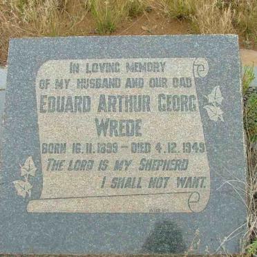 WREDE Eduard Arthur Georg 1899-1949