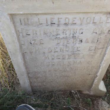 GROBBELAAR Magdalena M. nee V. ASWEGEN 1855-1883