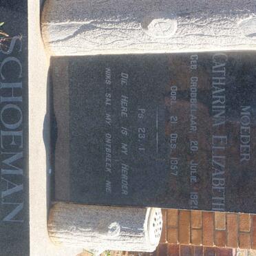 SCHOEMAN Catharina Elizabeth nee GROBBELAAR 1921-1957