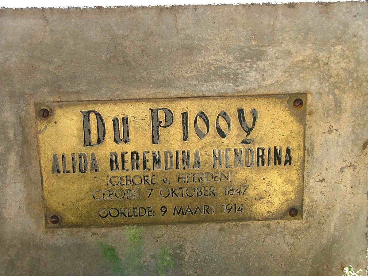 PLOOY Alida Berendina Hendrina, du  nee V.HEERDEN 1847-1914