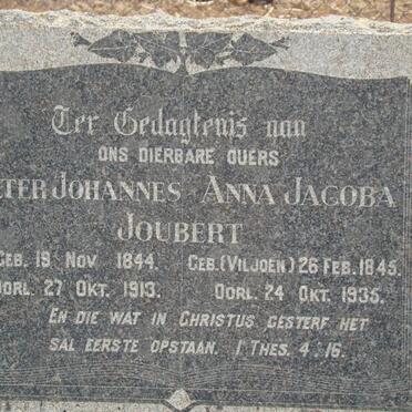 JOUBERT Pieter Johannes 1844-1913 &amp; Anna Jacoba VILJOEN 1845-1935