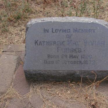 FORBES Katherine May Vivian 1900-1972