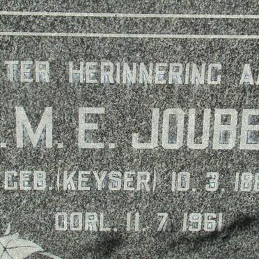 JOUBERT A.M.E. nee KEYSER 1889-1961