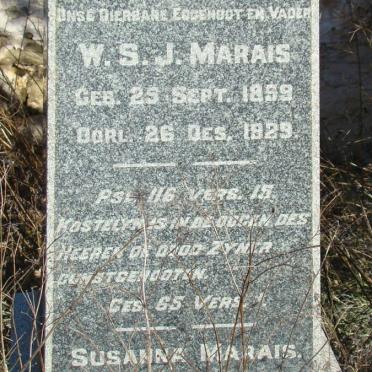 MARAIS W.S.J. 1859-1929