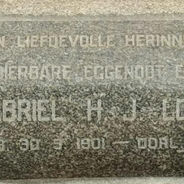 LOMBAARD Gabriel H.J. 1901-1957