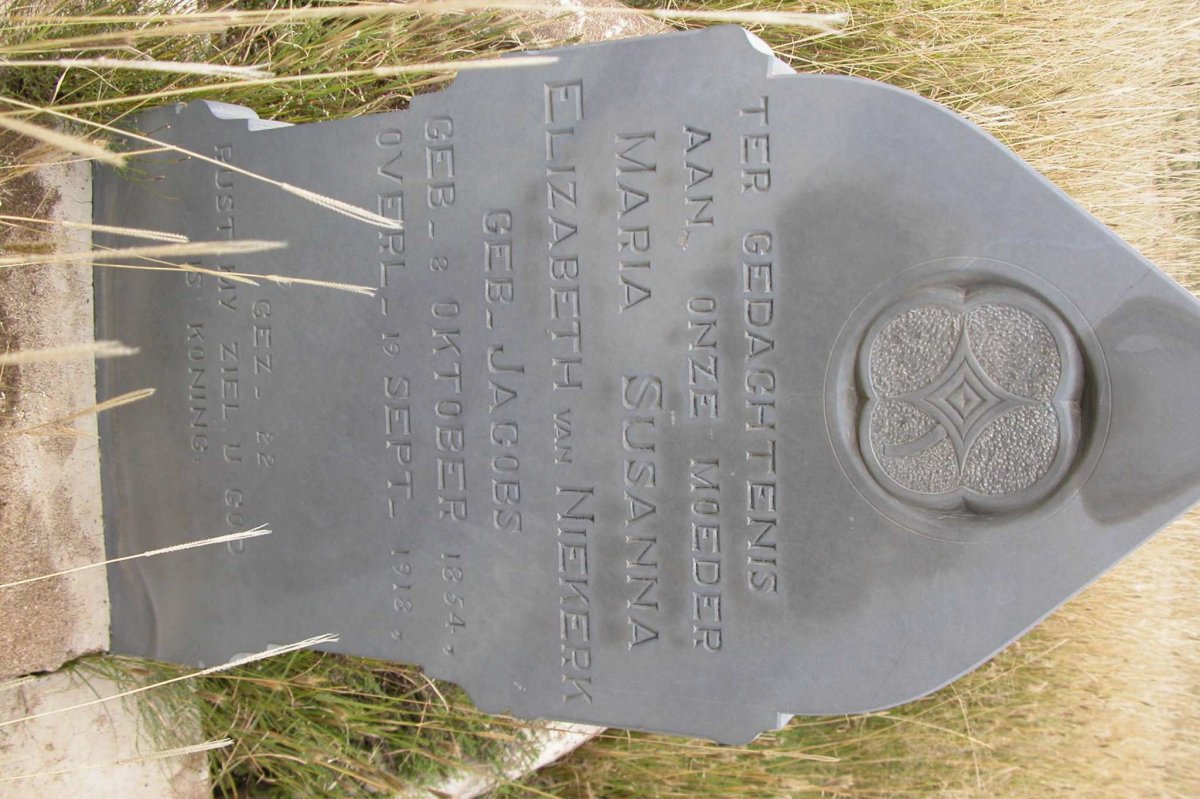 NIEKERK Maria Susanna Elizabeth, van nee JACOBS 1854-1918