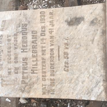 HILLEBRAND Petrus Herodus -1930